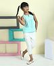 Biba Off White Cotton Lycra Capris With Laced Edges