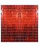 Shopperskart Square Shape Foil Curtain For Party Decoration Red - Pack of 2