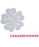 Shopperskart Flower Shape Balloon Clip For Balloons Decoration White - Pack Of 6