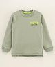 Doreme Full Sleeves Sweatshirt Text Print - Green