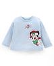 Babyhug Full Sleeves T-Shirt Minnie Mouse Print - Light Blue