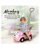 Dash Monkey  3 In 1 Ride On Baby Car with Music & Horn Parental Handle with Safety Harness Ride On - Pink