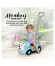 Dash Monkey  3 In 1 Ride On Baby Car with Music & Horn Parental Handle with Safety Harness Ride On - Blue
