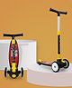 NHR Smart Kick Scooter with 3 Level Adjustable Height & Foldable Structure- Black