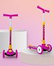 NHR Smart Kick Scooter with 3 Level Adjustable Height & Foldable Structure - Pink