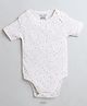 Polka Tots Half Sleeves Dots Print Onesie - White Peach & Pink