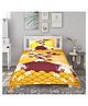 Crochet And Moms 100% Cotton Bed Sheet And Pillow Cover Mickey Print - Yellow