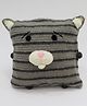 Woonie Handmade Dog Face Pattern Cushion Cover with Cushion-Grey