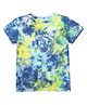 Mi Arcus Half Sleeves Tie & Dyed Smiley Printed Tee - Blue