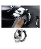 KolorFish Engine Start Stop Button Cover Push to Start Button Ignition Cover Universal Button Decoration Ring Silver Bat - Silver
