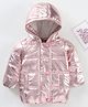 Babyhug Full Sleeves Hooded Fashion Heavy Winter Solid Color Jacket - Pink
