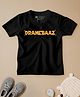 Be Awara Half Sleeves Dramebaaz Printed T Shirt - Black