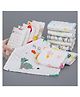 Elementary Premium 6 Layered Ultra Soft Muslin Cotton Wash Cloth - Pack of 4 (Colour & Print May Vary)