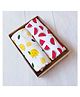 Elementary Organic Cotton Muslin Swaddle Wraps Tropical Fruits Print Set of 2 - Multicolor