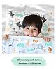 Elementary Pure Organic Cotton Bedsheet With Pillow Cover Animal Theme - Multicolour 