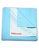 VParents Chubby Cheeks Water Proof Baby Bed Protector Reusable Dry Sheet Large - Sky Blue