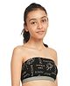 D'chica Metallic Print Strapless Bralette For Girls - Black