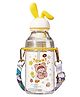 Wishkey  Transparent BPA Free Sipper Water Bottle With Straw & Strap Cartoon Print - 400 ml (Colour May Vary)