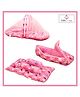 SafeChamp Skyler Baby 4 Piece Bedding Set with Pillow And 2 Bolsters And  Sleeping Bag And Bedding Set Combo - Pink