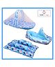 SafeChamp Skyler  Baby 4 Piece Bedding Set with Pillow And 2 Bolsters And  Sleeping Bag And Bedding Set Combo - Blue