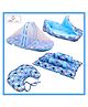 SafeChamp Skyler  Baby 4 Piece - Bedding Set with Pillow and Bolsters Sleeping Bag and Bedding Set and Feeding Pillow Combo - Blue