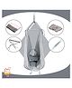 SafeChamp Roxy Baby Swing Cradle with Mosquito Net  Pillow And Spring  - Grey