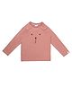Turtledove London Organic Cotton Knit Raglan Full Sleeves Animal Printed Top - Rose Gold