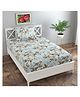 Florida Single Bedsheet With 1 Pillow Cover- Blue