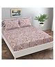 Florida Double Bedsheet With 2 Pillow Covers- Purple