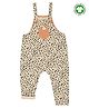 Turtledove London Organic Cotton Knit Sleeveless Dungarees All Over Print - Stone Grey