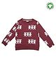 Turtledove London Full Sleeves Organic Cotton Sweatshirt Bear Print - Burgundy