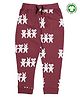 Turtle Dove Cotton Full Length Harems Animal Print - Maroon