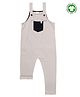 Turtledove London Knit Sleeveless Solid Dungaree - Beige