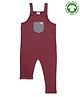 Turtledove London Knit Sleeveless Solid Dungaree - Maroon