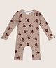 Turtledove London Knit Sleeveless Deer Printed Onesies - Brown