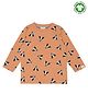 Turtledove London Full Sleeves Organic Cotton T-Shirt Raccoon Print - Orange