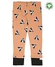 Turtledove London Full Length Leggings Fox Face Print- Peach