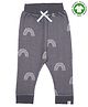 Turtle Dove Cotton Full Length Harem Pants Rainbow Print - Grey