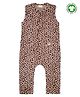 Turtledove London Knit Sleeveless Dungaree Leopard Print - Beige Black