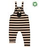 Turtledove London Knit Sleeveless Striped Dungaree - Beige Black