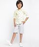 Tales & Stories Full Sleeves All Over Skater Print Shirt - Yellow