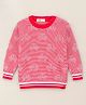 Simply Full Sleeves Knit Sweatshirt Printed- Red