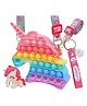 Toyshine Pop Push Purse Unicorn Pop Shoulder Bag Lovely Sensory Silicone Bag - Multicolour