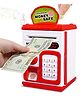 Toyshine Money Safe Kids with Finger Print Sensor Piggy Savings Bank with Electronic Lock - Red