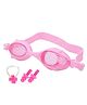 Toyshine Adjustable Silicone Strap  Swimming Goggles - Pink