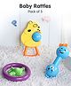 Baby Rattles Set Pack of 3 - Multicolour