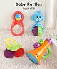 Baby Rattles Pack of 4 - Multicolour