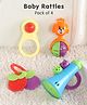 Baby Rattles Pack of 4 - Multicolour