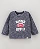 Cucumber Full Sleeves T-Shirt Text Print - Black