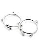Black Silver 925 Pure Silver Adjustable Plain Pipe Kada With Ghungroo Charms For Baby Boys & Baby Girls
